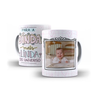 Caneca Personalizada Para a Dinda mais linda em Oferta na Shopee