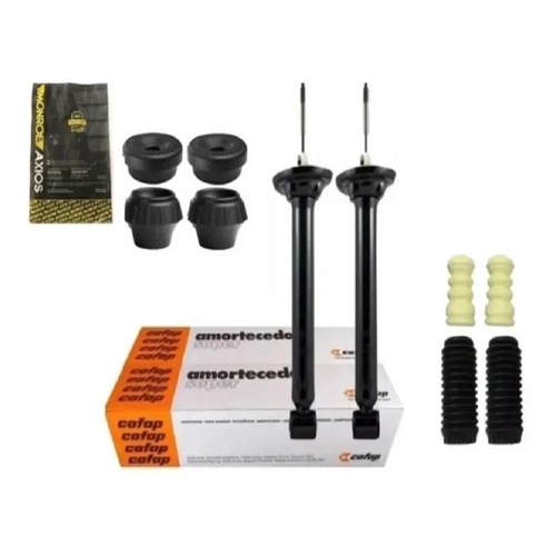2 Amortecedor Traseiro Baten Gol Voyage G5 G6 + Coxins Axios