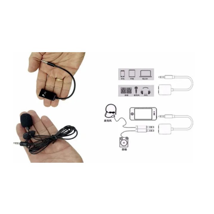 ADAPTADOR CABO P3 P2 COMBO PARA FONE E MICROFONE LAPELA= COMPACTO = 1 P3 4C MACHO + 2 P2 FEMEA 3.5MM FONE MIC MICROFONE