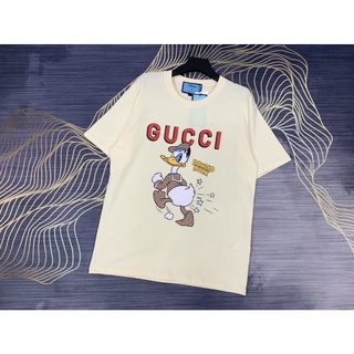 Camiseta Gucci Disney Pato De Manga Curta Com Gola Redonda Estampada Para Homens
