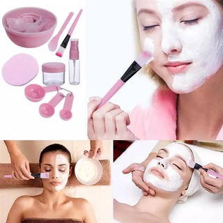 Kit 9pcs Para Aplicação Mascara Argila Bacia Espátula Pincel