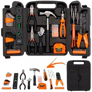 Kit de Ferramentas com 129 Peças e Maleta + Jogo Ferramentas 40 Peças c/ Soquetes e Bits SPARTA