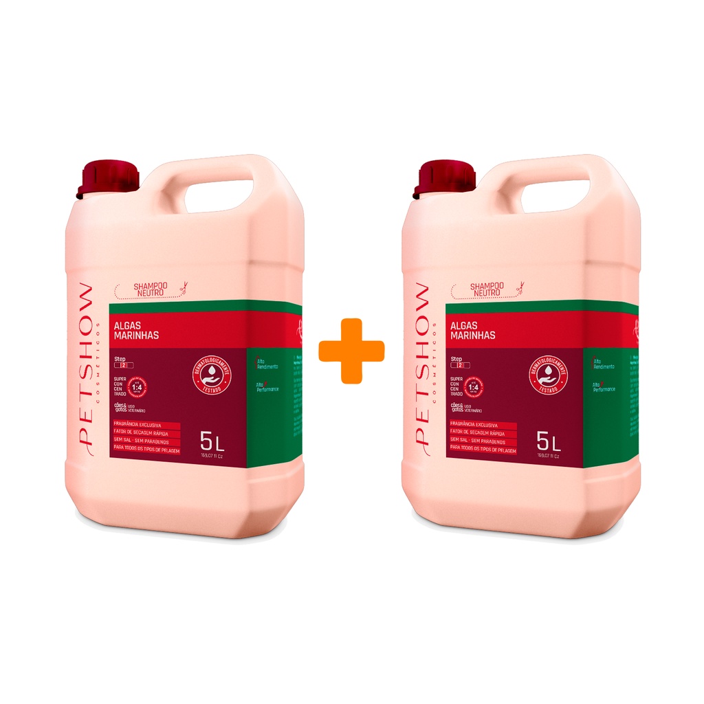 Kit 2 Shampoo Neutro Algas Marinhas Pet Show