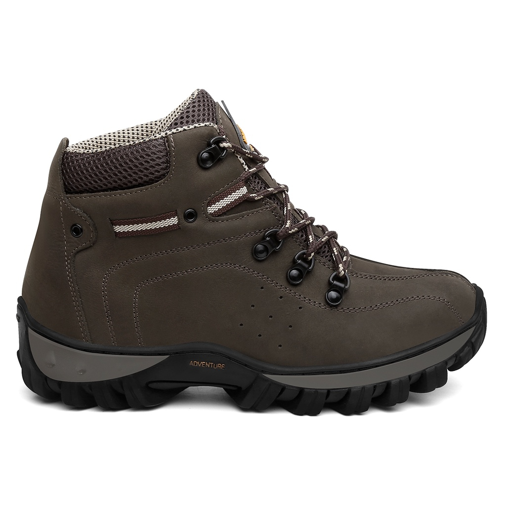 Detalhes do Bota adventure trilha rapel couro legitimo