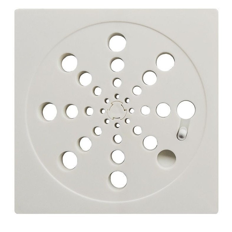 Ralo Grelha Pvc Plástica Branca Abre E Fecha para Porta Grelha 10cm