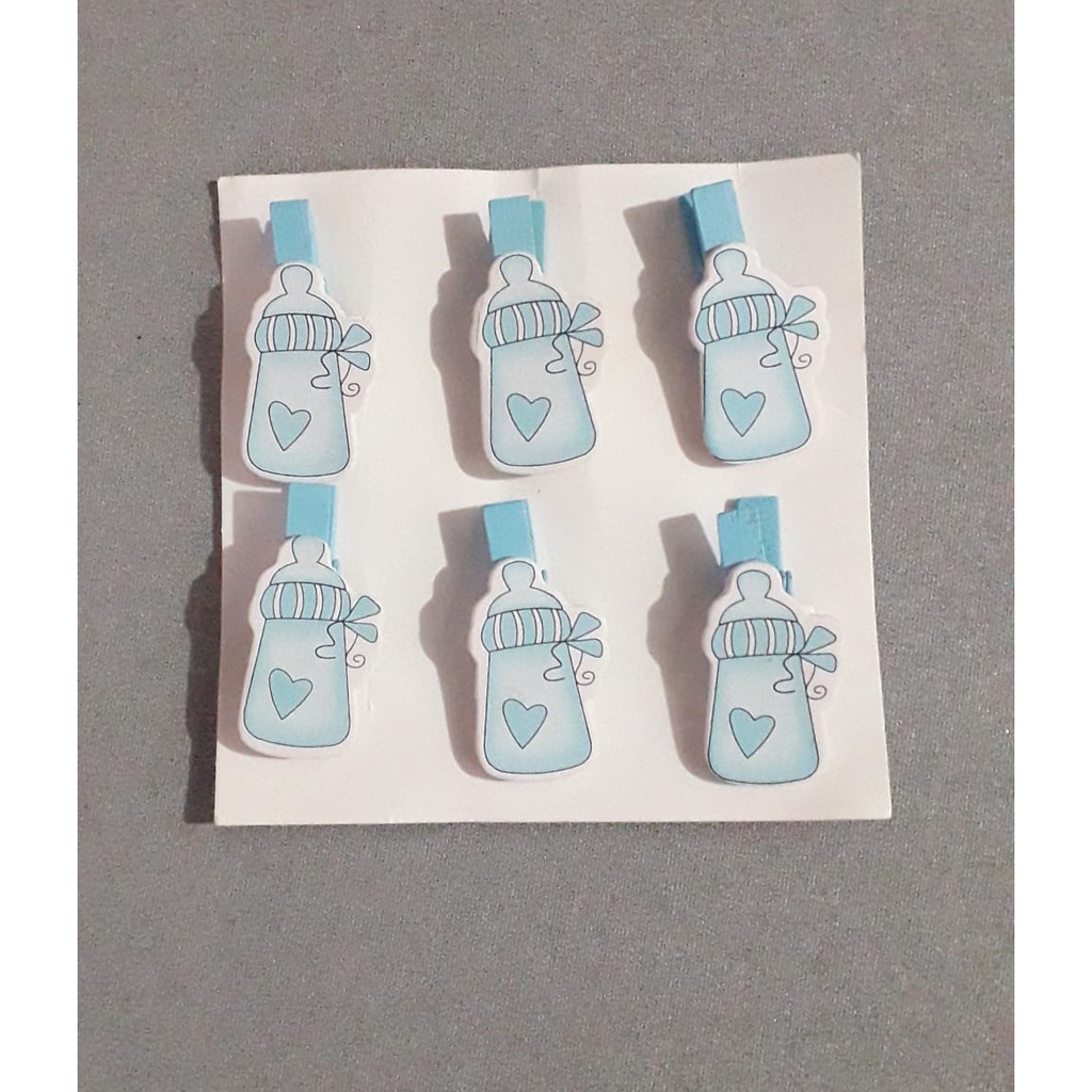 Mini pregador cartela com 6 unidades