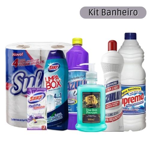 Kit com 7 Produtos de Limpeza e Higiene para Banheiro | Shopee Brasil