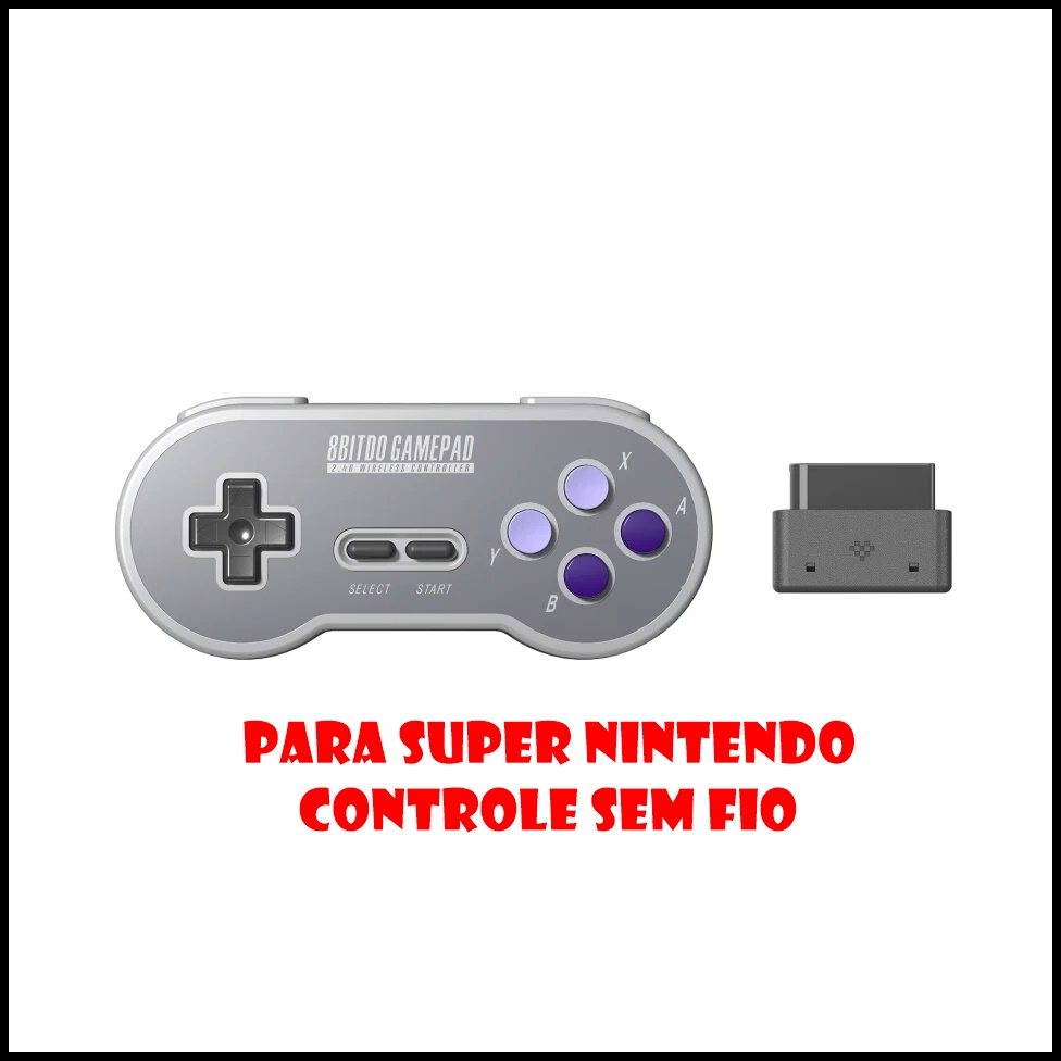 Controle Sem fio super Nintendo snes 8bitdo SN30