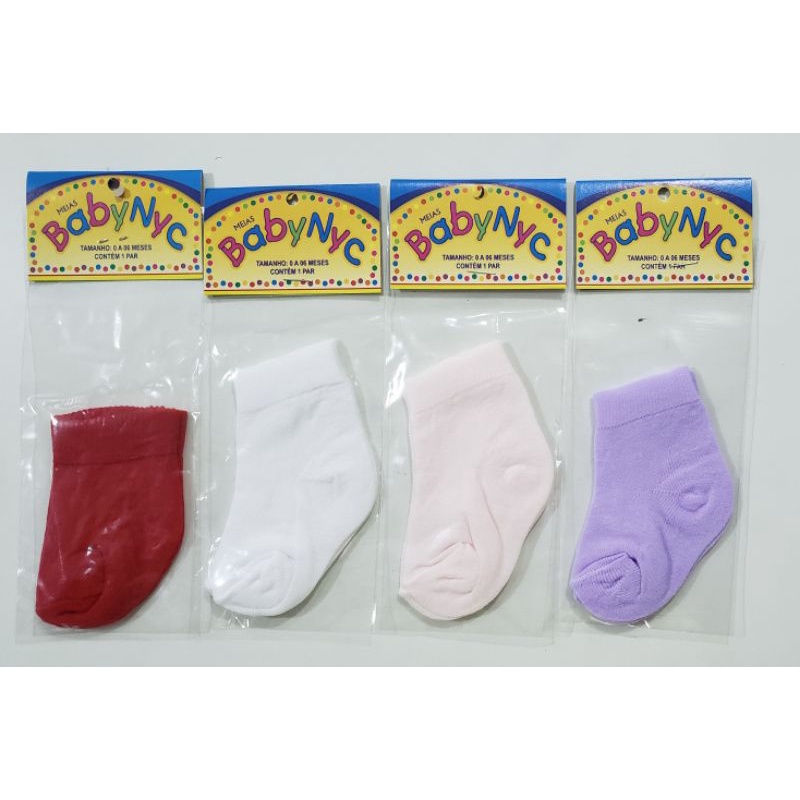 meias recém-nascido kit c 10