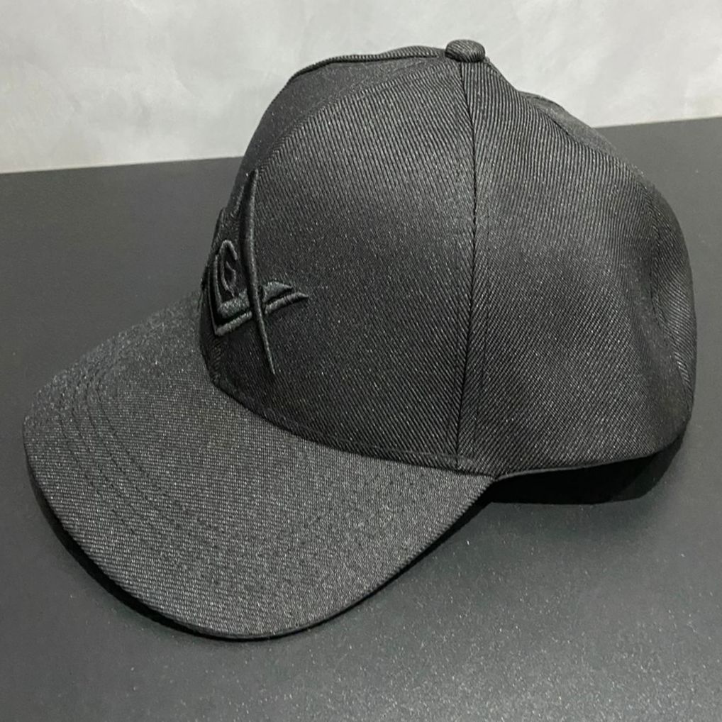 Boné Maçonaria Maçom Bordado Esquadro Compasso Preto 6 Gomos em Oferta na Shopee