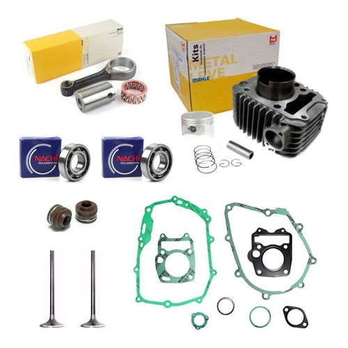 Kit Motor Completo Biz 125 Carburado Biela Rolamentos Juntas em Oferta na Shopee
