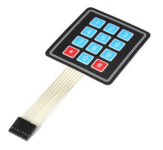 Teclado Matricial - Membrana - 3X4 12 Teclas