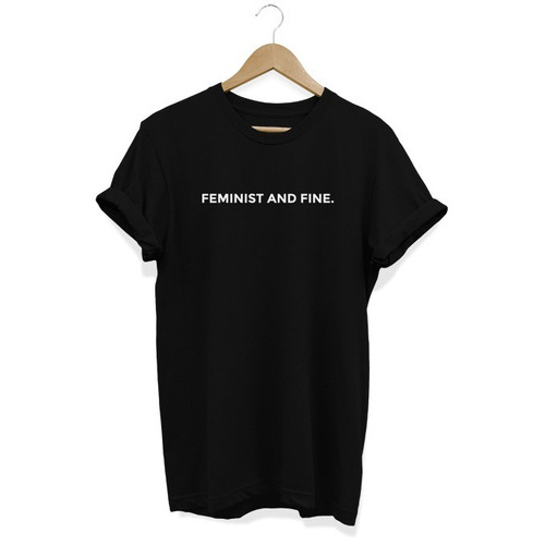 Camiseta Feminina Baby Look Feminist And Fine