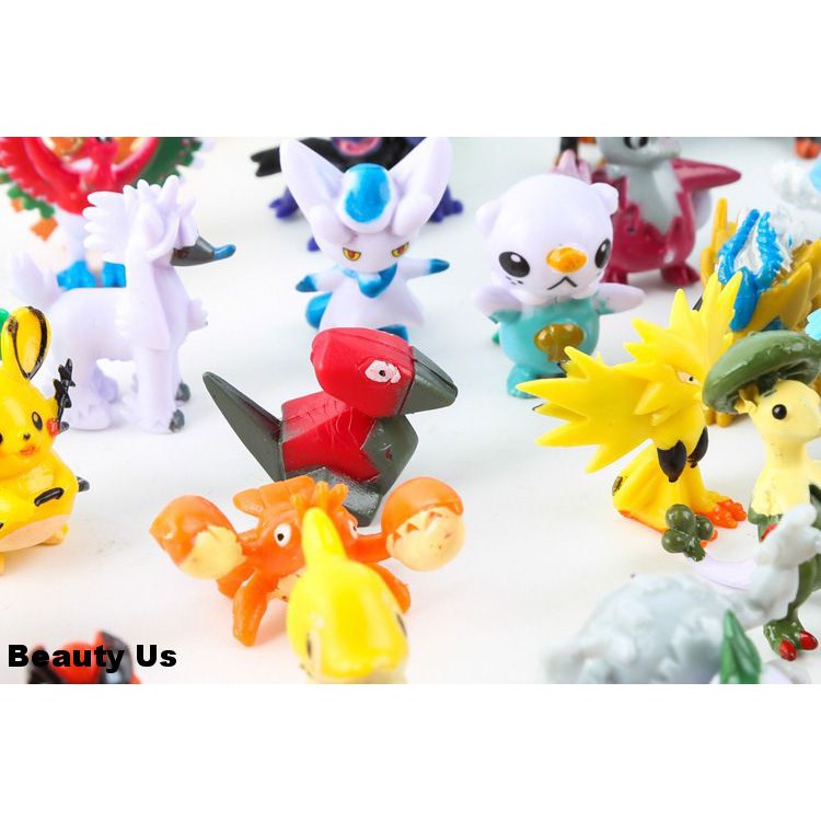 BeautyUs 24 PÇS Bolinha com Figuras / Bonecos Fofos de Pokémon Pequenos  Aleatórios com 2-3cm