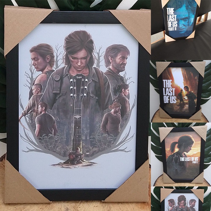 Quadros decorativos com moldura e vidro The Last Of Us Ellie Joel pôster gamer geek nerd