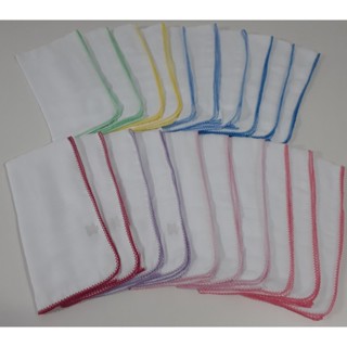 5 Fralda Luxo Lisa 70x70cm Com Crochê em Oferta na Shopee