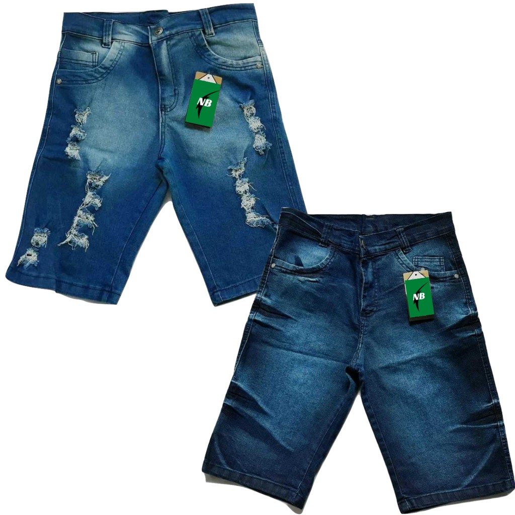 bermuda jeans masculina no brás