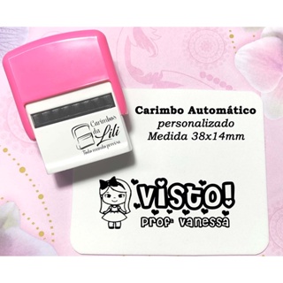 Carimbo Visto - Carimbo Visto pela professora - Carimbo Pedagógico VISTO PERSONALIZADO em Oferta na Shopee