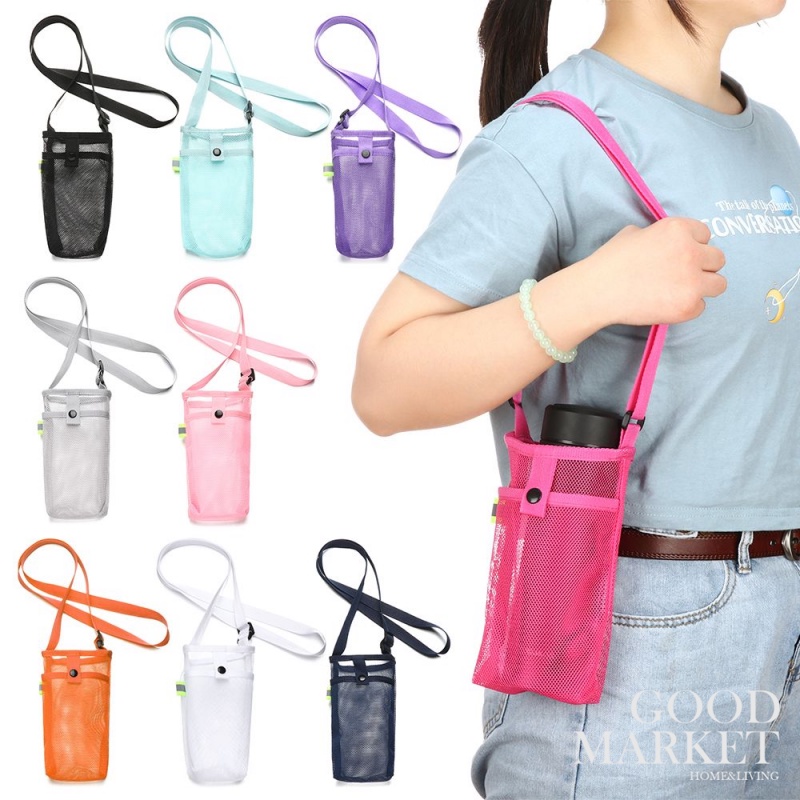 Suporte De Garrafa De Água Transportadora Com Alça De Ombro Ajustável Sling Saco De Praia Cão Manga Para Ginásio De Esportes Caminhadas Camping Andando