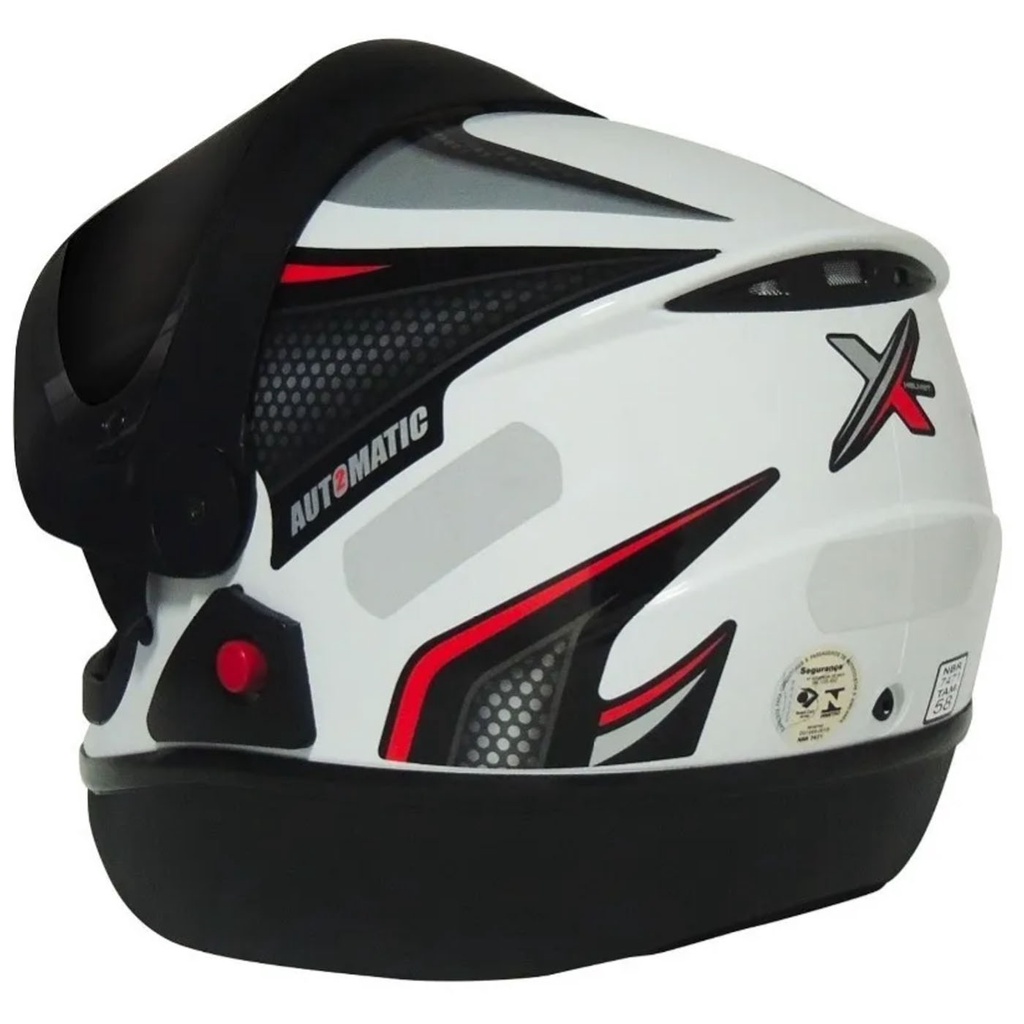 Capacete Automático Fw3 Tamanho 56 58 60 Branco Modelo San Marino — imagem 2 de 2