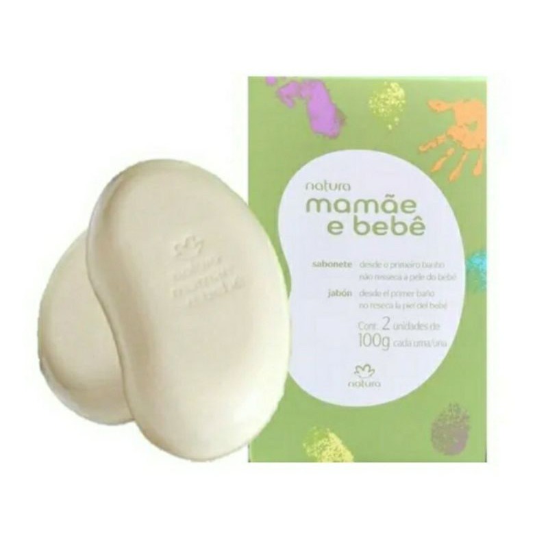 Sabonete em barra Mamãe Bebê 2 unidades Natura Original - Frete Grátis - Pronta Entrega - Envio Rápido