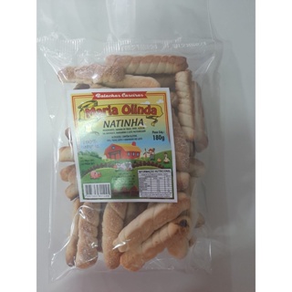 Biscoito natinha artesanal levemente açucarada 180 gramas em Oferta na Shopee