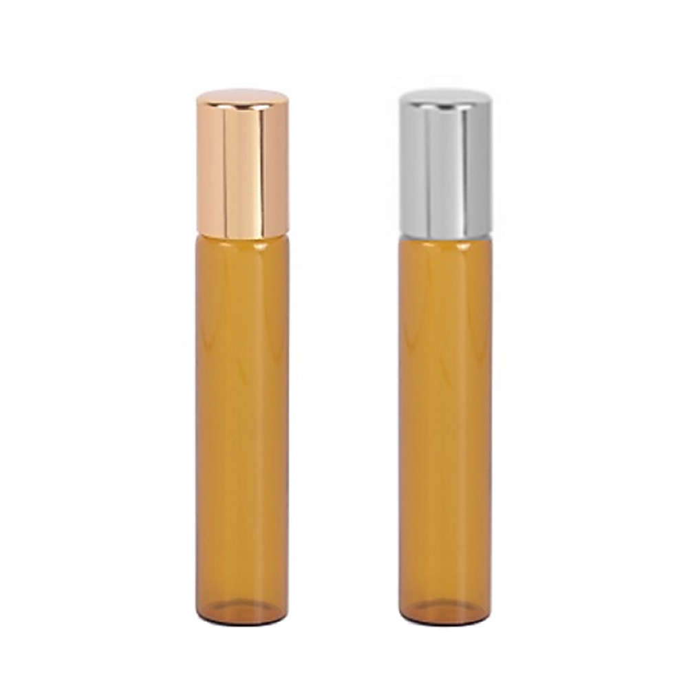 Kit 05 Frasco Rollon Ambar 10ml Tampa Luxo Óleos Essenciais em Oferta na Shopee