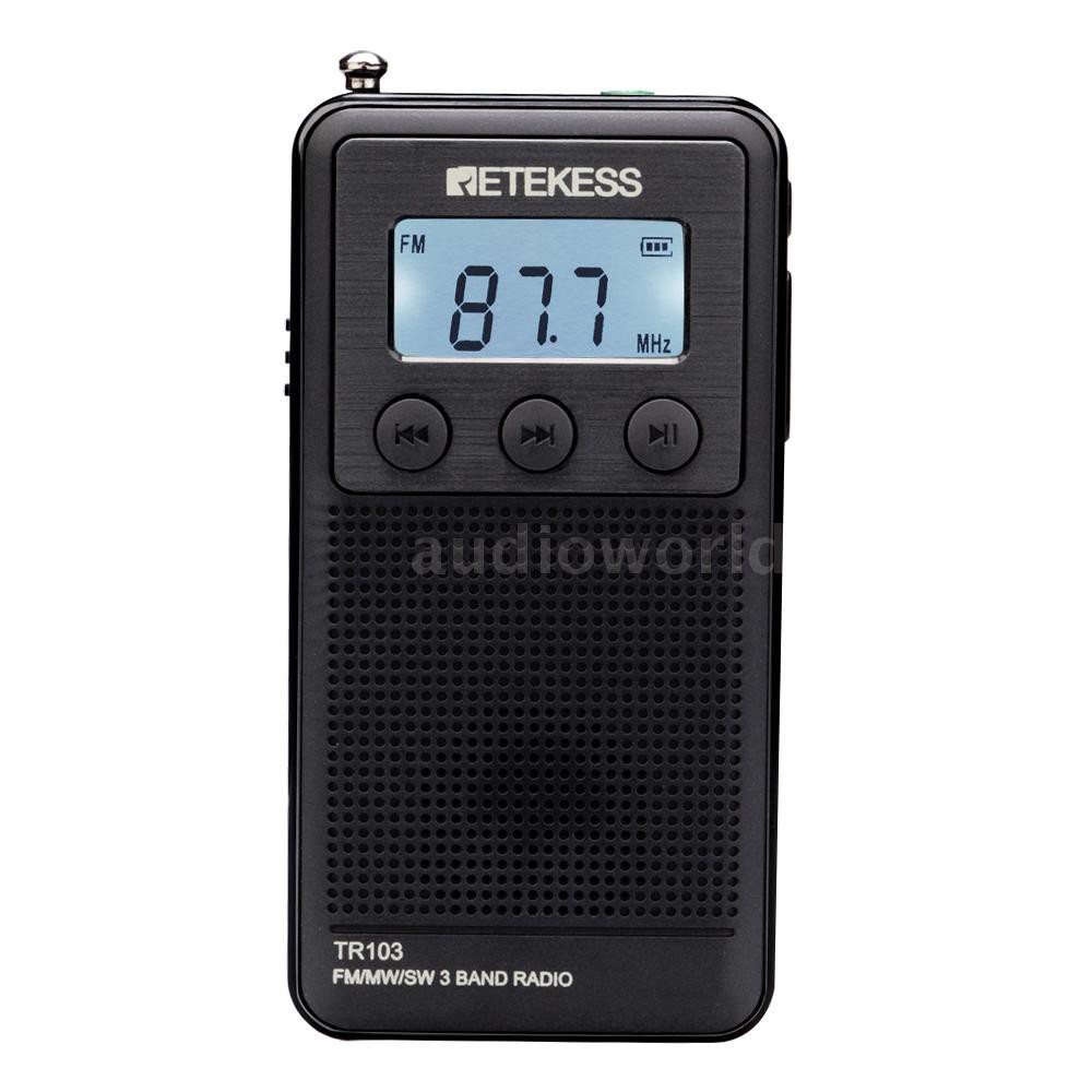 EteRetekess TR103 Rádio FM / MW / SW Rádio Portátil Bolso