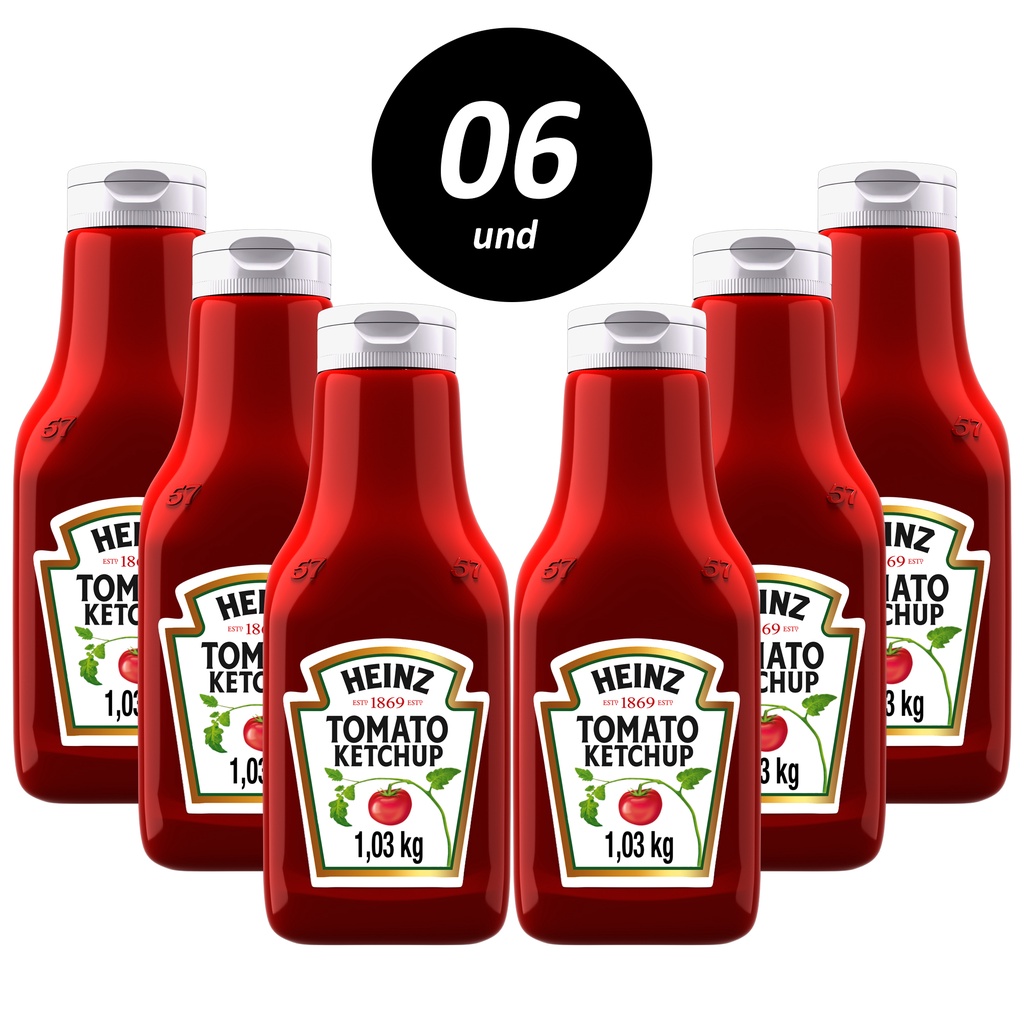 Kit com 6 Ketchup Heinz 1,033kg Shopee Brasil