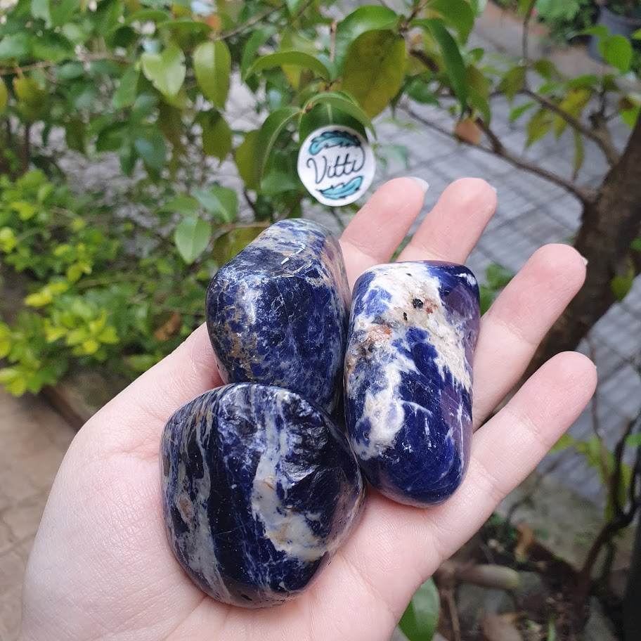 Sodalita - Pedra das Respostas e Meditação - Pedra Natural Rolada Polida