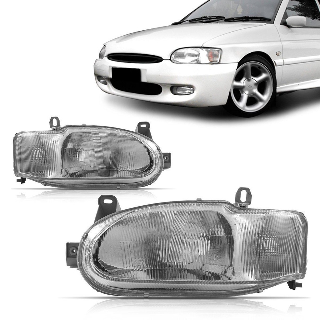 Farol Escort 1997 1998 1999 2000 2001 2002 Cromado em Oferta na Shopee