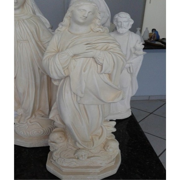 Imaculada Conceição 60 cm em gesso cru
