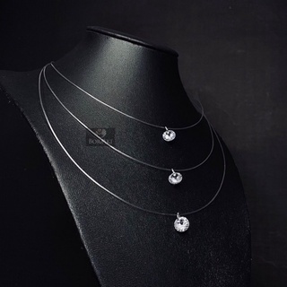 Colar Ponto de Luz 3 em 1 Fio de Nylon Transparente