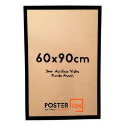 Moldura 60x90cm – Sem acrílico PS - Fundo Pardo