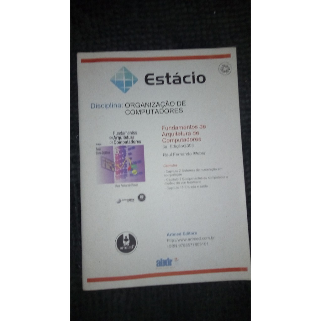 Apostila Graduação Universidade Estácio de Sá - Fundamentos de Arquitetura de Computadores (usado)