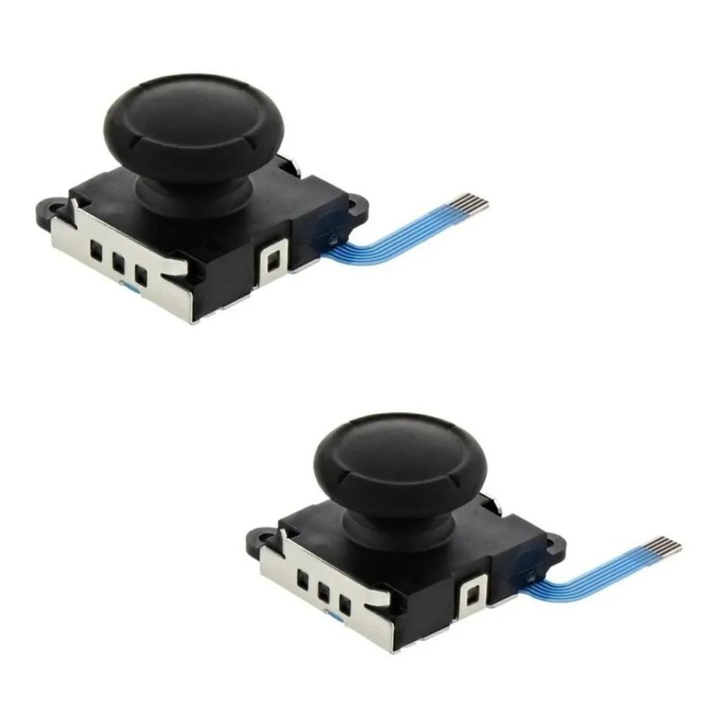 Kit 2 Analógico 3d Joy Con L R Compatível com Nintendo Switch Conserto Drift Joystick Ajuste Reparo Botão Manete Clique
