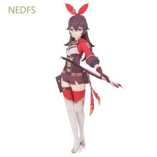 NEDFS Barbara Anime Character Model Plate Zhongli Figure Stand Xiangling 3D Paper Model Anime Genshin Impact
