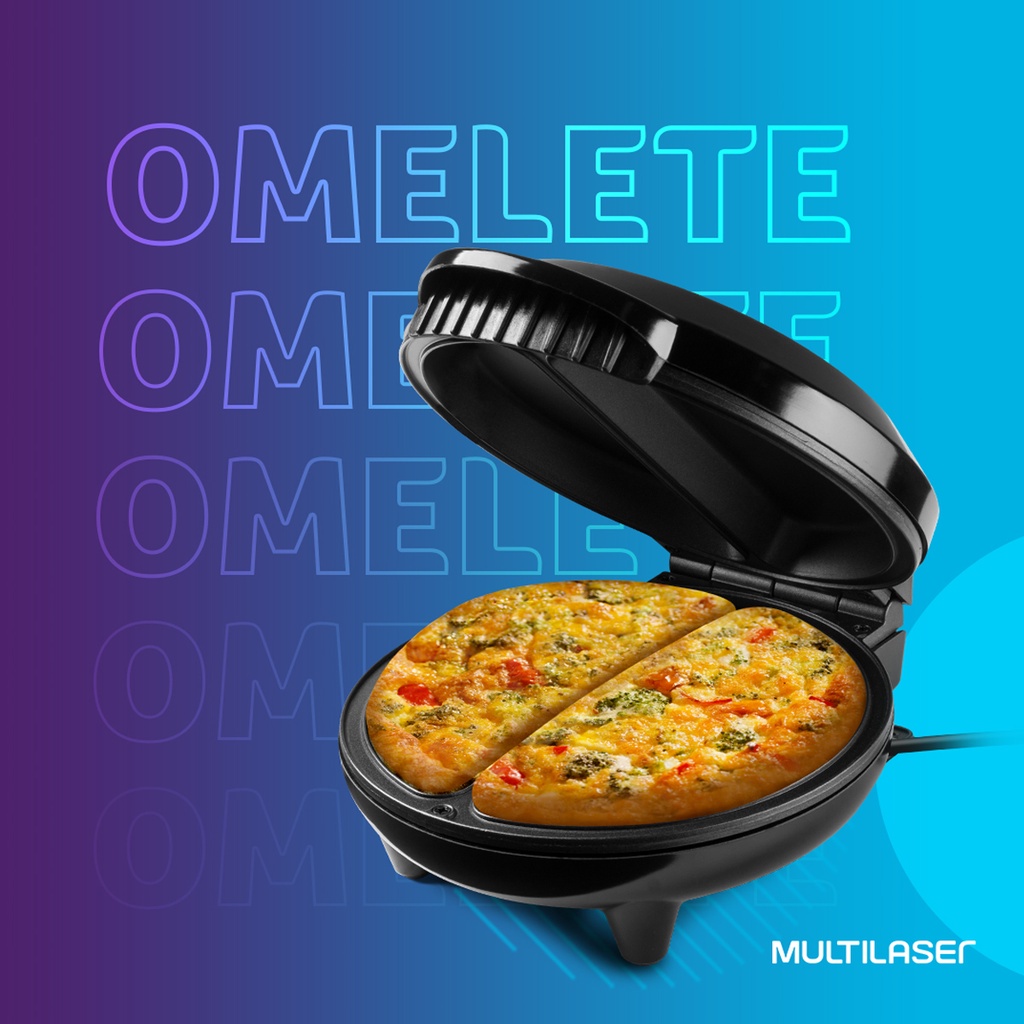 Omeleteira Elétrica Antiderente Sem Oleo Faz Omelete Crepioca Panqueca Multilaser 110v