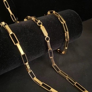 Corrente PULSEIRA Oca Alongada 60cm Masculino Ouro 18k em Oferta na Shopee