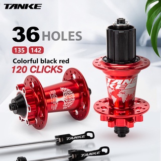 TANKE Cubo de bicicleta correia De Bicicleta MTB 36H 6 pawls 3 Dentes 6 Rolamento 120 clicks Cassete flywheel 7-12 Velocidades 6 Prego Freio A Disko hubs Peças