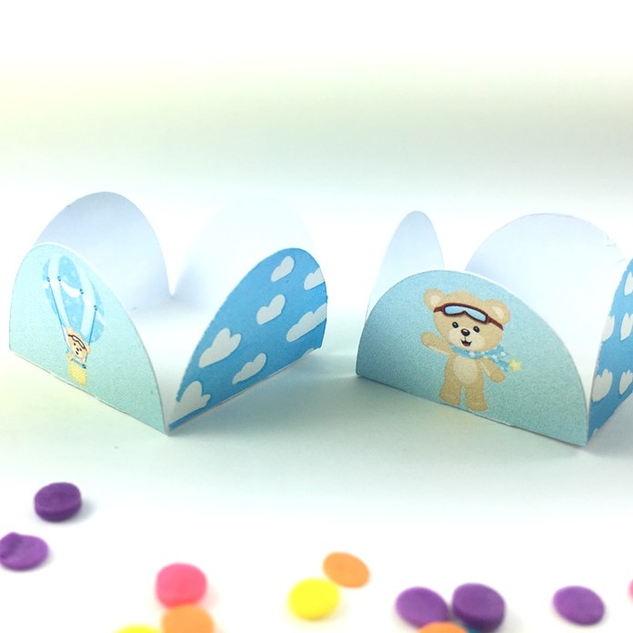 48 FORMINHAS PARA DOCES Ursinho baloeiro forminha artesanal