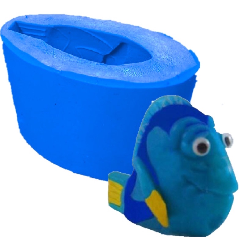 Molde de silicone - Peixe Dory Nemo Sabonete Resina Vela Organite Biscuit