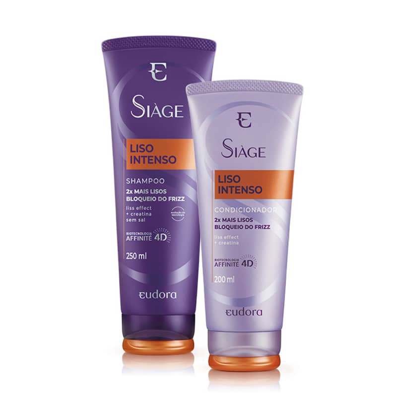 Siage Shampoo + Condicionador Liso Intenso 4D - Eudora (Escolha a opção)