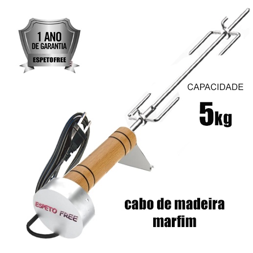 Espeto Giratório Elétrico Portátil - Espeto para Chuarrasco