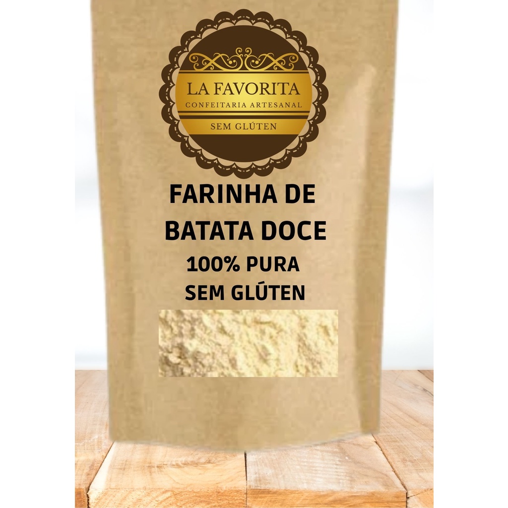 Farinha De Batata Doce 250g ou 500g Sem Glúten 100% Pura - La Favorita em Oferta na Shopee