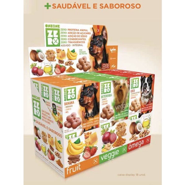 Kit Biscoito natural saudável Zero Spin Pet 9 unidades