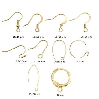 Brinco de cobre folheado a ouro 18K Achados arame de orelha para fabricação de jóias