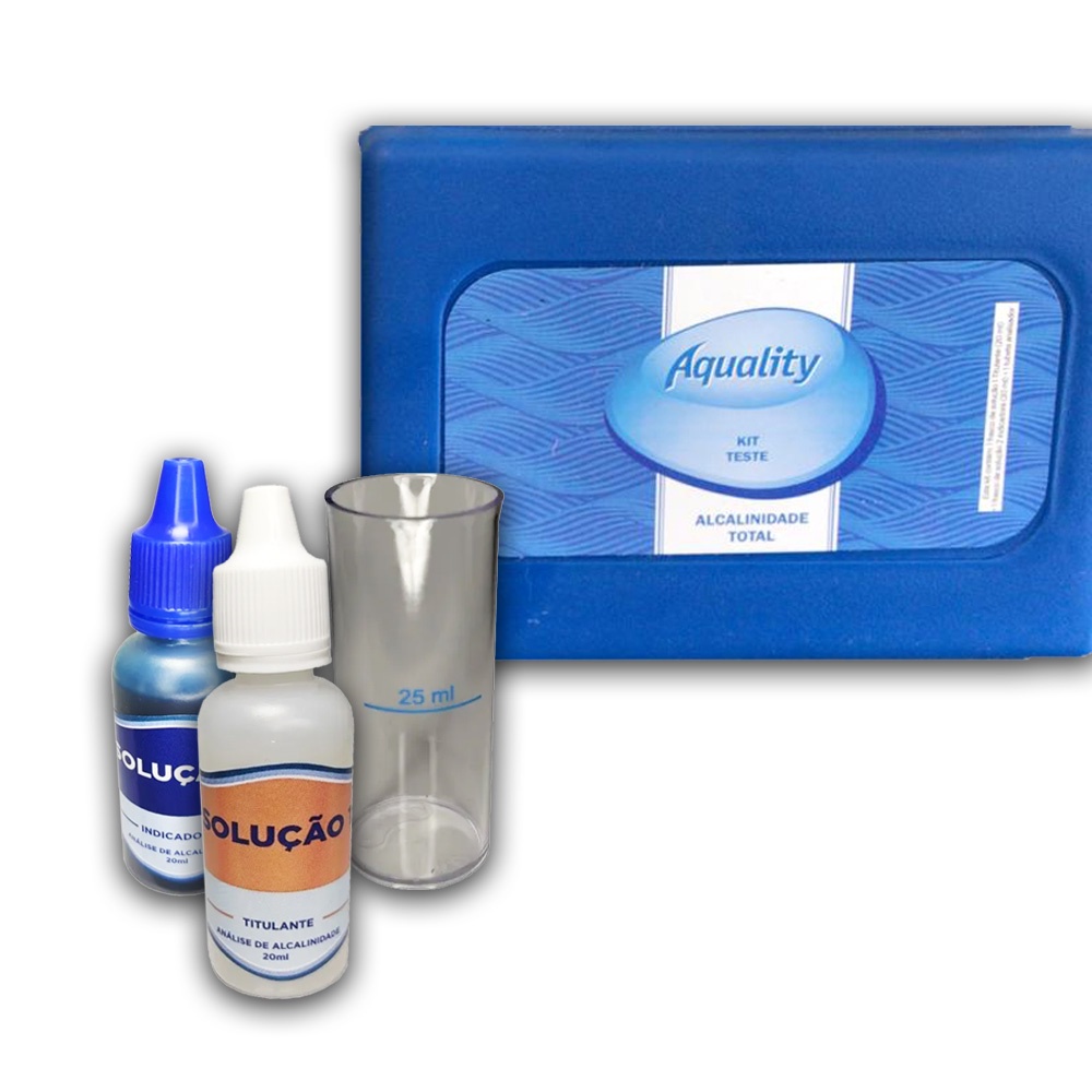 Kit Teste Medidor De Alcalinidade Para Piscinas - Aquality em Oferta na Shopee