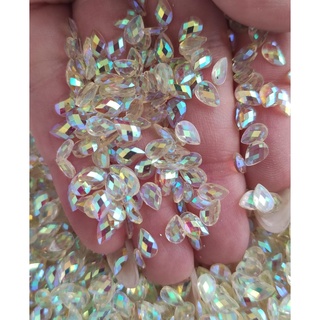 Gota Sextavada Resina 4x6mm Pedrarias Nail Art Atacadinho 80 Peças