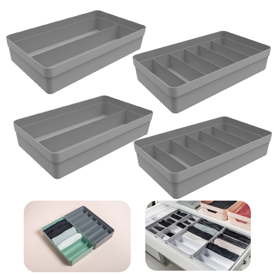 Kit 4 Organizador Gaveta Colmeia Divisor Porta Utensílios Multiuso Roupas Intimas – Ou